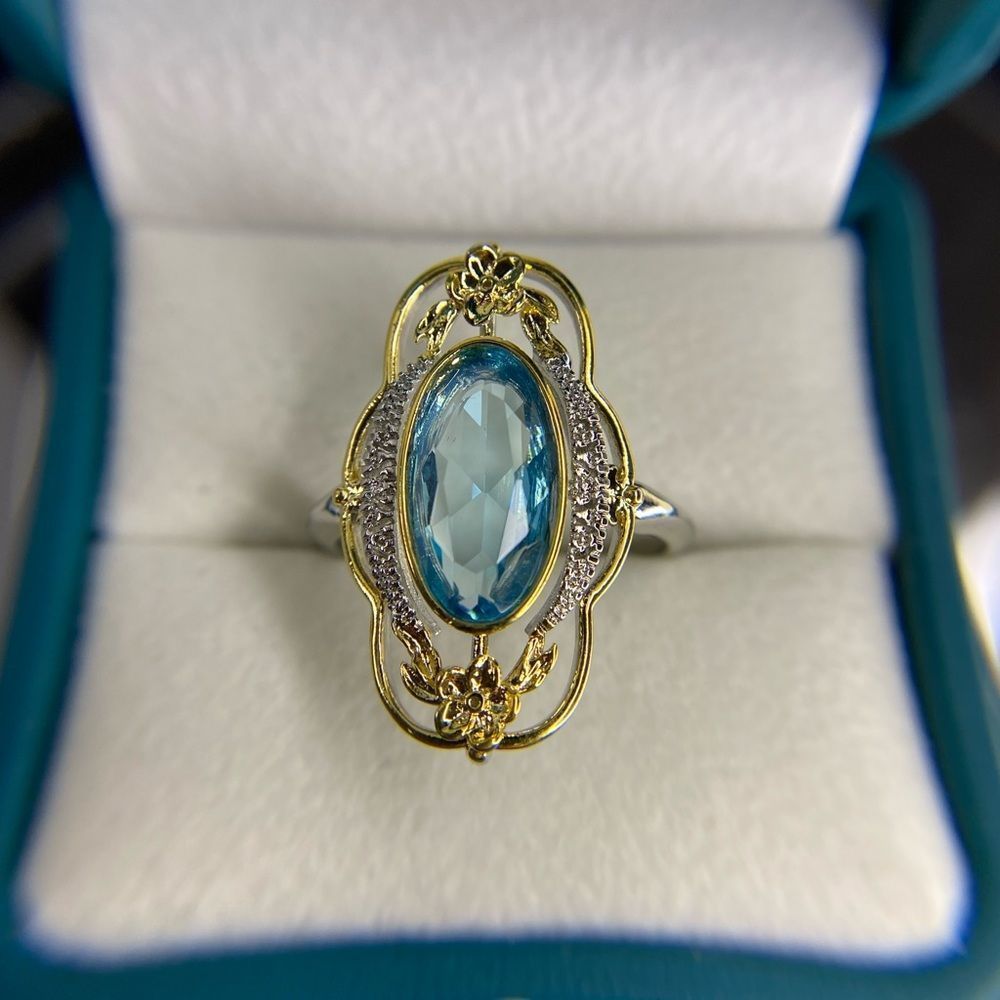 Vintage 2 Tone sterling silver ring